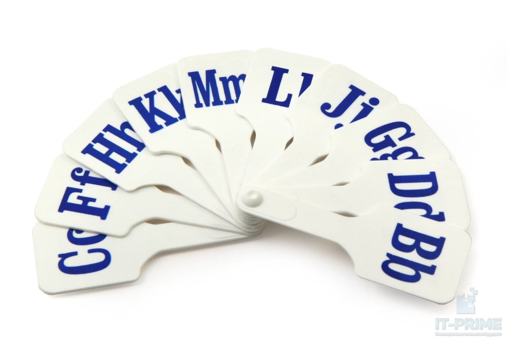 Касса-веер англ. согласных букв