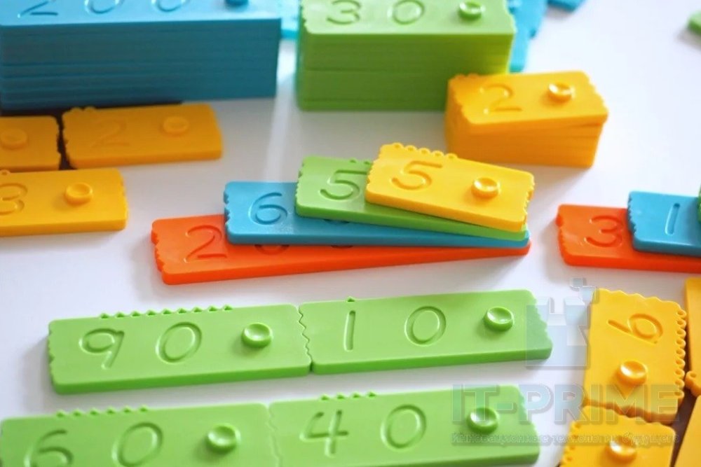 Набор тактильных пластин "Единицы, десятки, сотни, тысячи". Школьный